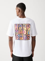 White Happy Monday Regular Fit Band Graphic Print T-Shirt - Image 4 of 8