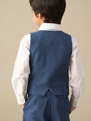 Angel & Rocket Blue Luca Melange Waistcoat Set - Image 2 of 4