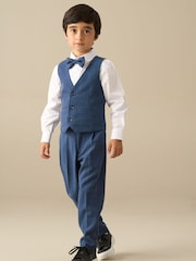 Angel & Rocket Blue Luca Melange Waistcoat Set - Image 3 of 4