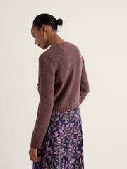 Brun - Seasalt Cornwall Dawson Pick Wool Blend Cardigan - Image 3 sur 5