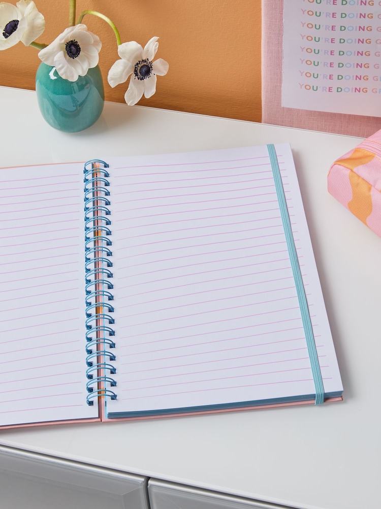 Pink Sorbet A4 Hardback Lined Notebook - Image 2 of 3 Pink Sorbet A4 Hardback Lined Notebook - Image 2 of 3