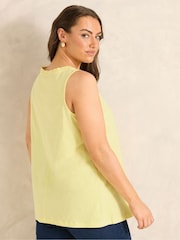 Evans Yellow Premium Cotton Vest Top - Image 3 of 5