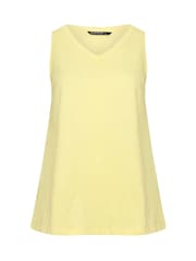 Evans Yellow Premium Cotton Vest Top - Image 5 of 5