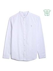 Farah White Brewer Grandad Collar Shirt - Image 5 of 5