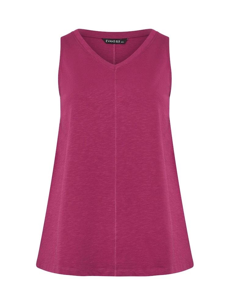 Evans Red Premium Cotton Vest Top - Image 5 of 5 Evans Red Premium Cotton Vest Top - Image 5 of 5