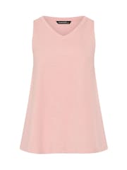 Evans Pink Premium Cotton Vest Top - Image 5 of 5