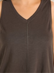 Evans Brown Premium Cotton Vest Top - Image 4 of 5
