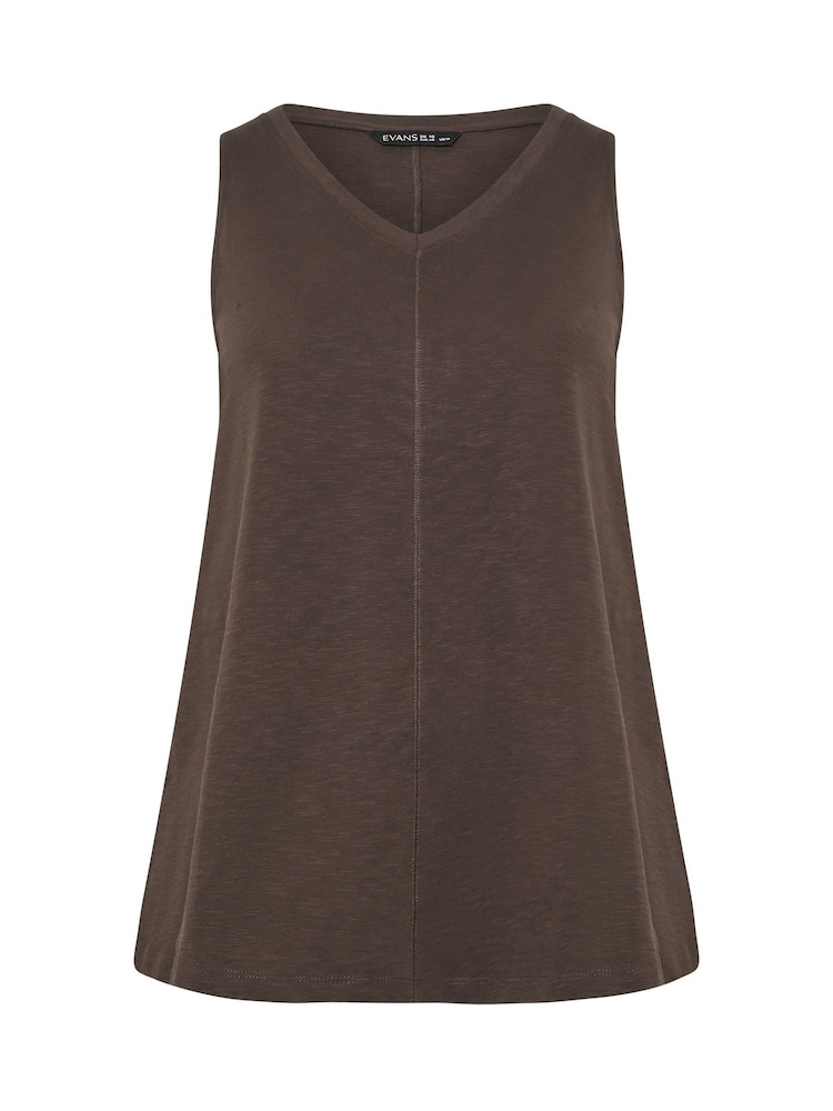 Evans Brown Premium Cotton Vest Top - Image 5 of 5 Evans Brown Premium Cotton Vest Top - Image 5 of 5