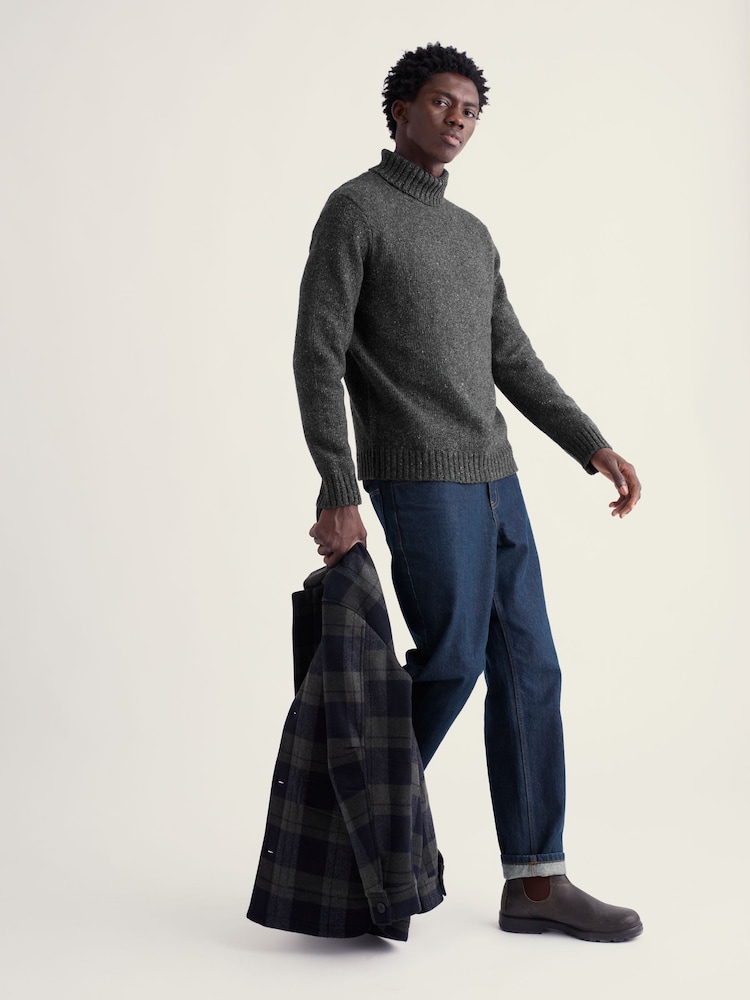 Seasalt Cornwall Grey Trowan Roll Neck Jumper - Image 2 of 5 Seasalt Cornwall Grey Trowan Roll Neck Jumper - Image 2 of 5