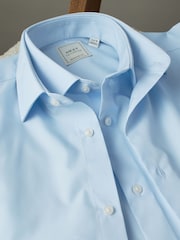 Синий - Обычный крой - Easy Care Short Sleeve Smart Shirts 2 Pack - Изображение 10 из 10