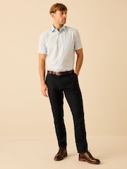 Синий - Обычный крой - Easy Care Short Sleeve Smart Shirts 2 Pack - Изображение 3 из 10