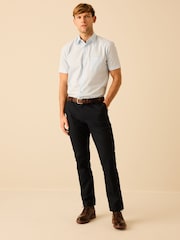 Синий - Обычный крой - Easy Care Short Sleeve Smart Shirts 2 Pack - Изображение 4 из 10
