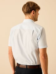 Синий - Обычный крой - Easy Care Short Sleeve Smart Shirts 2 Pack - Изображение 5 из 10