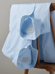 Синий - Обычный крой - Easy Care Short Sleeve Smart Shirts 2 Pack - Изображение 8 из 10