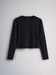 The Set 4 Pack Long Sleeve Skinny Fit Cropped T-Shirts Neutral - Image 2 of 7