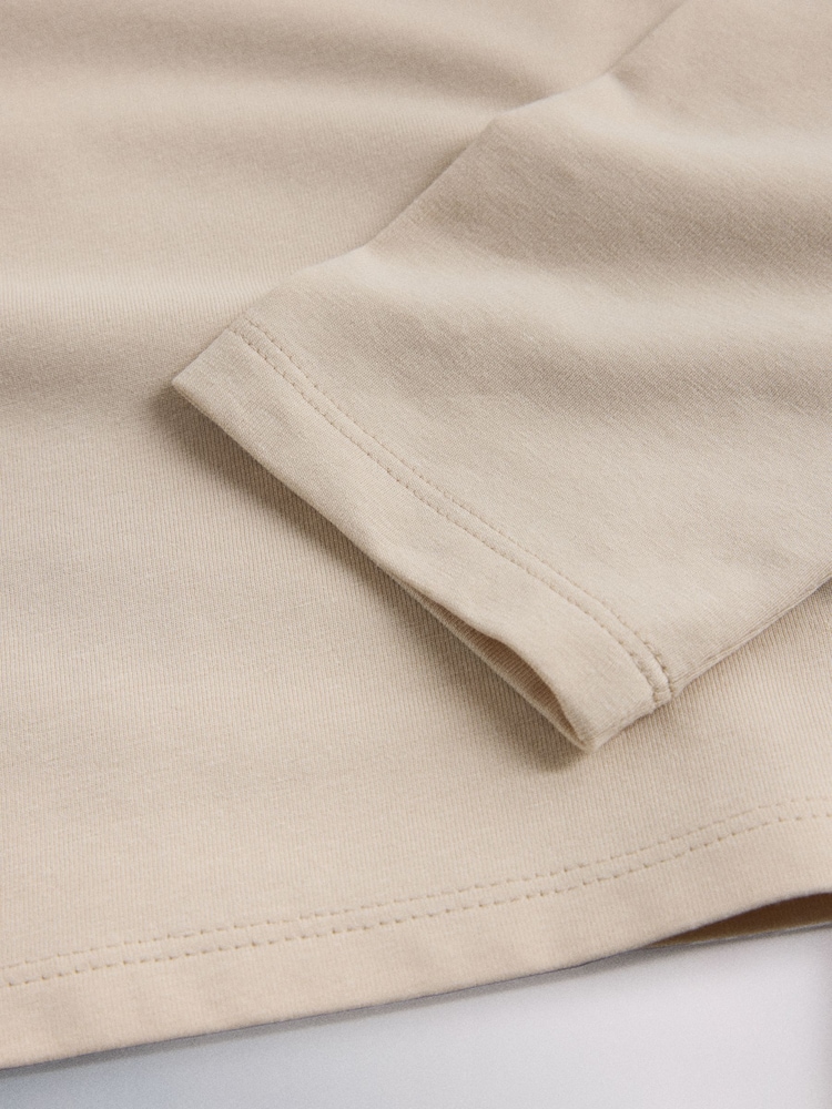 The Set 4 Pack Long Sleeve Skinny Fit Cropped T-Shirts Neutral - Image 7 of 7