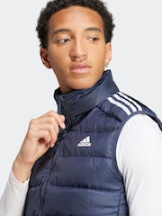 adidas Blue Essentials 3-Stripes Light Down Gilet - Image 4 of 6