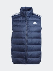 adidas Blue Essentials 3-Stripes Light Down Gilet - Image 6 of 6