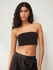Black Cotton Rich Bandeau Boobtube Tops 2 Pack - Image 3 of 6