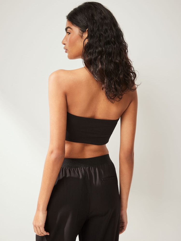 Black Cotton Rich Bandeau Boobtube Tops 2 Pack - Image 5 of 6