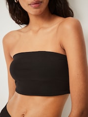 Black Cotton Rich Bandeau Boobtube Tops 2 Pack - Image 6 of 6