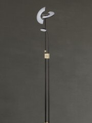 Searchlight Matt Black/Satin Brass LED Mother & Child Floor Lamp - Image 1 of 1