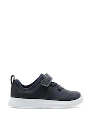 Clarks Navy Blue Multi Fit Ath Flux Trainers - Image 1 of 8