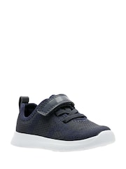 Clarks Navy Blue Multi Fit Ath Flux Trainers - Image 4 of 8