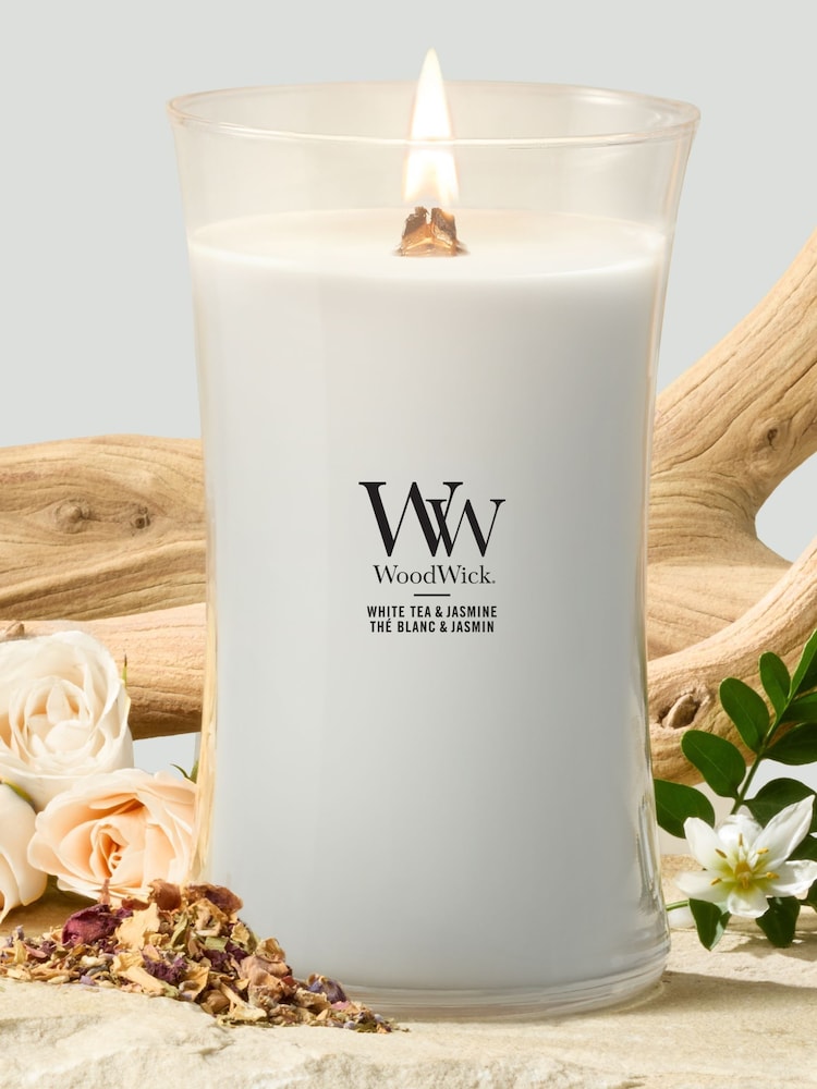 Woodwick Grey Medium Hourglass Candle - Image 1 of 3