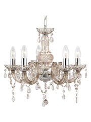 Searchlight Mink Brown Lillie Mink 5Lt Pendant Ceiling Light - Image 2 of 3