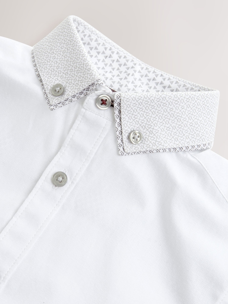 White Short Sleeve Smart Shirt (3-16yrs) - Image 3 of 3 White Short Sleeve Smart Shirt (3-16yrs) - Image 3 of 3