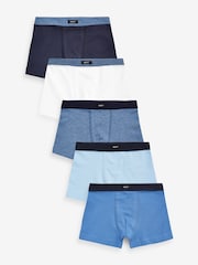Blue Soft Waistband Trunks 5 Pack (2-16yrs) - Image 1 of 3