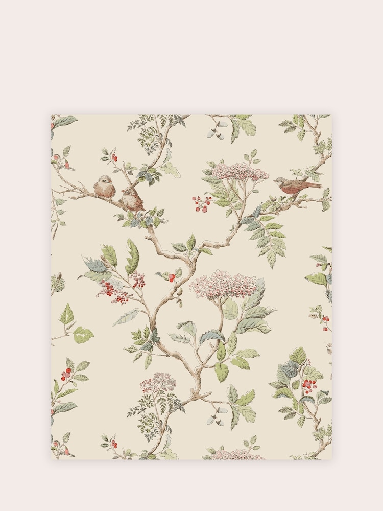 Laura Ashley Natural Elderwood A4 Wallpaper Sample - Image 2 of 2