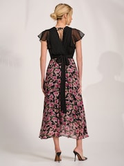 Jolie Moi Pink Printed Chiffon Midaxi Dress - Image 2 of 6