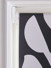 Black/White Ready Made Blackout Bathroom Roller Blind Abstract Print - Image 3 of 5