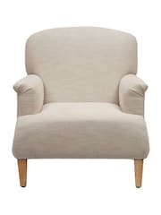 Cotswold Company Natural George Cotton Linen Weave Armchair - Image 2 of 5