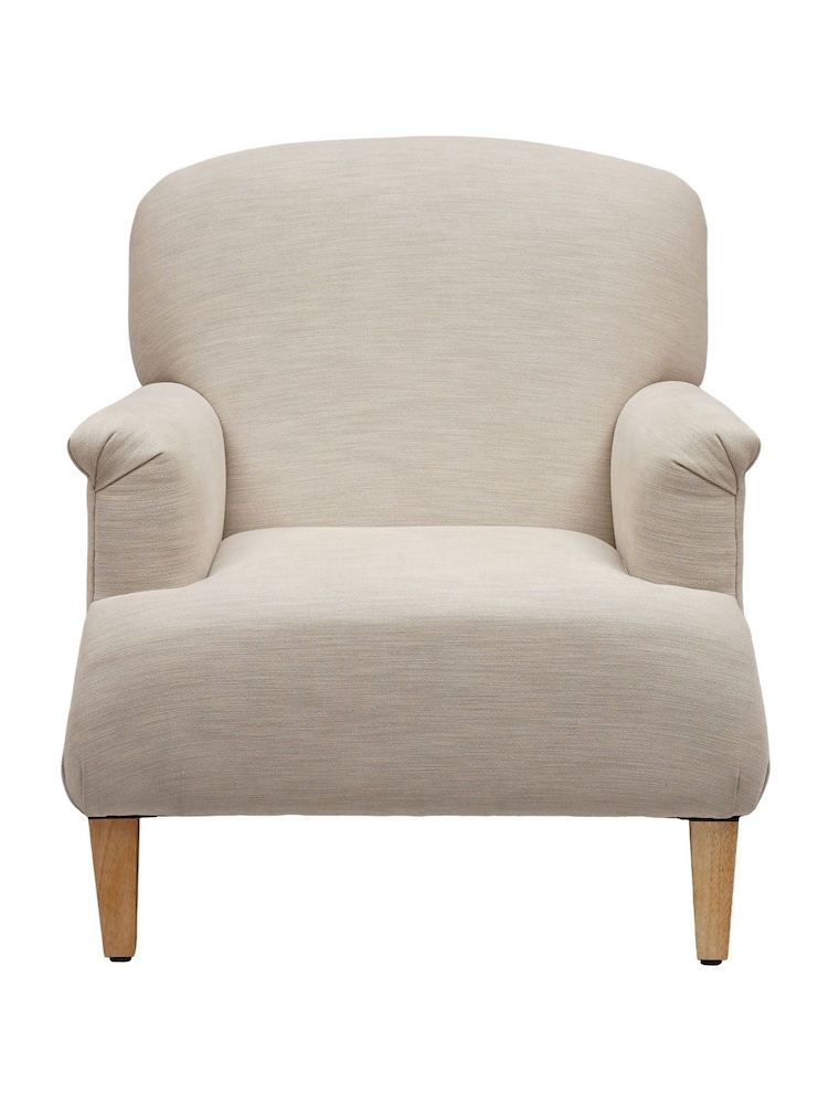 Cotswold Company Natural George Cotton Linen Weave Armchair - Image 2 of 5