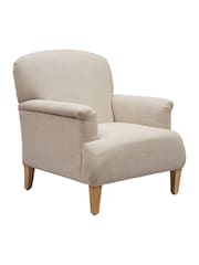 Cotswold Company Natural George Cotton Linen Weave Armchair - Image 3 of 5