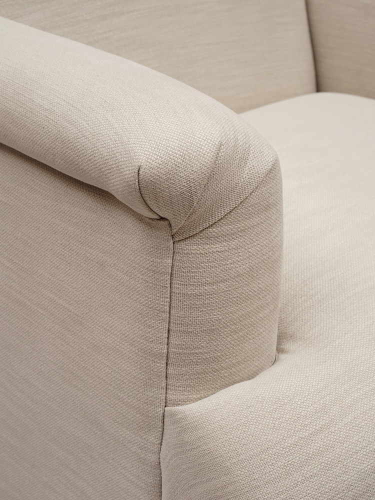 Cotswold Company Natural George Cotton Linen Weave Armchair - Image 5 of 5