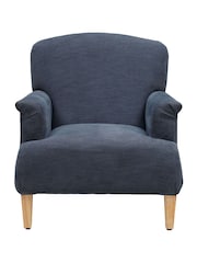 Cotswold Company Indigo George Cotton Linen Weave Armchair - Image 2 of 5
