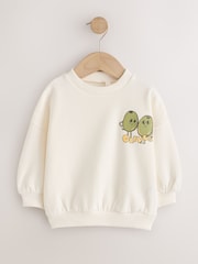 Crème Olijf - Sweatshirt met ronde hals (3mths-7yrs) - Afbeelding 1 van 4