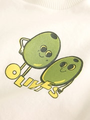 Crème Olijf - Sweatshirt met ronde hals (3mths-7yrs) - Afbeelding 4 van 4