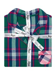 Pour Moi Green Multi Cosy Check Brushed 100% Cotton Pyjamas Gift Set - Image 5 of 5
