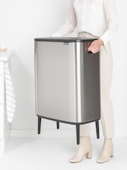 Brabantia Matt Steel Fingerprint Proof Bo Hi 2 x 30L Touch Bin - Image 2 of 6