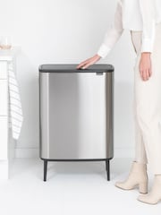 Brabantia Matt Steel Fingerprint Proof Bo Hi 2 x 30L Touch Bin - Image 3 of 6