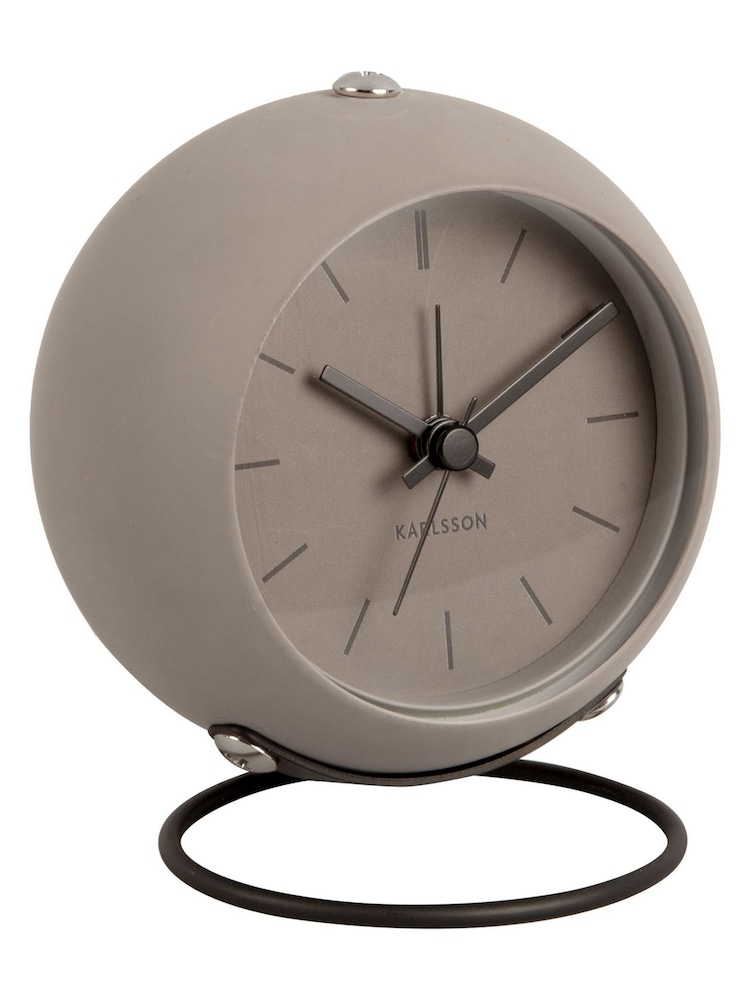 Karlsson Dark Grey Nirvana Globe Alarm Clock - Image 2 of 3