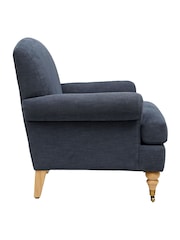 Cotswold Company Indigo William Cotton Linen Weave Armchair - Image 4 of 5
