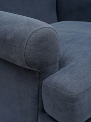 Cotswold Company Indigo William Cotton Linen Weave Armchair - Image 5 of 5
