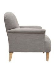 Cotswold Company Mid Grey George Cotton Linen Weave Armchair - Image 4 of 5