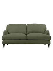 Cotswold Company Forest Green Linen Burton 3 Seater Sofa - Image 1 of 4
